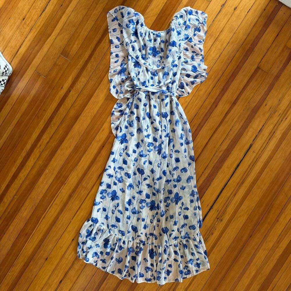 MISA Los Angeles Thesa Dress in Blue Floral Size S - Picture 3 of 7